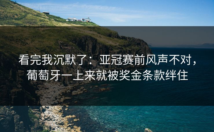看完我沉默了：亚冠赛前风声不对，葡萄牙一上来就被奖金条款绊住
