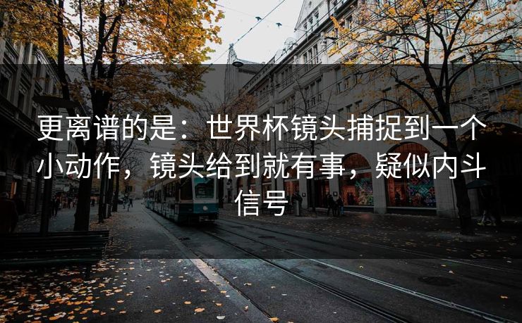 更离谱的是：世界杯镜头捕捉到一个小动作，镜头给到就有事，疑似内斗信号